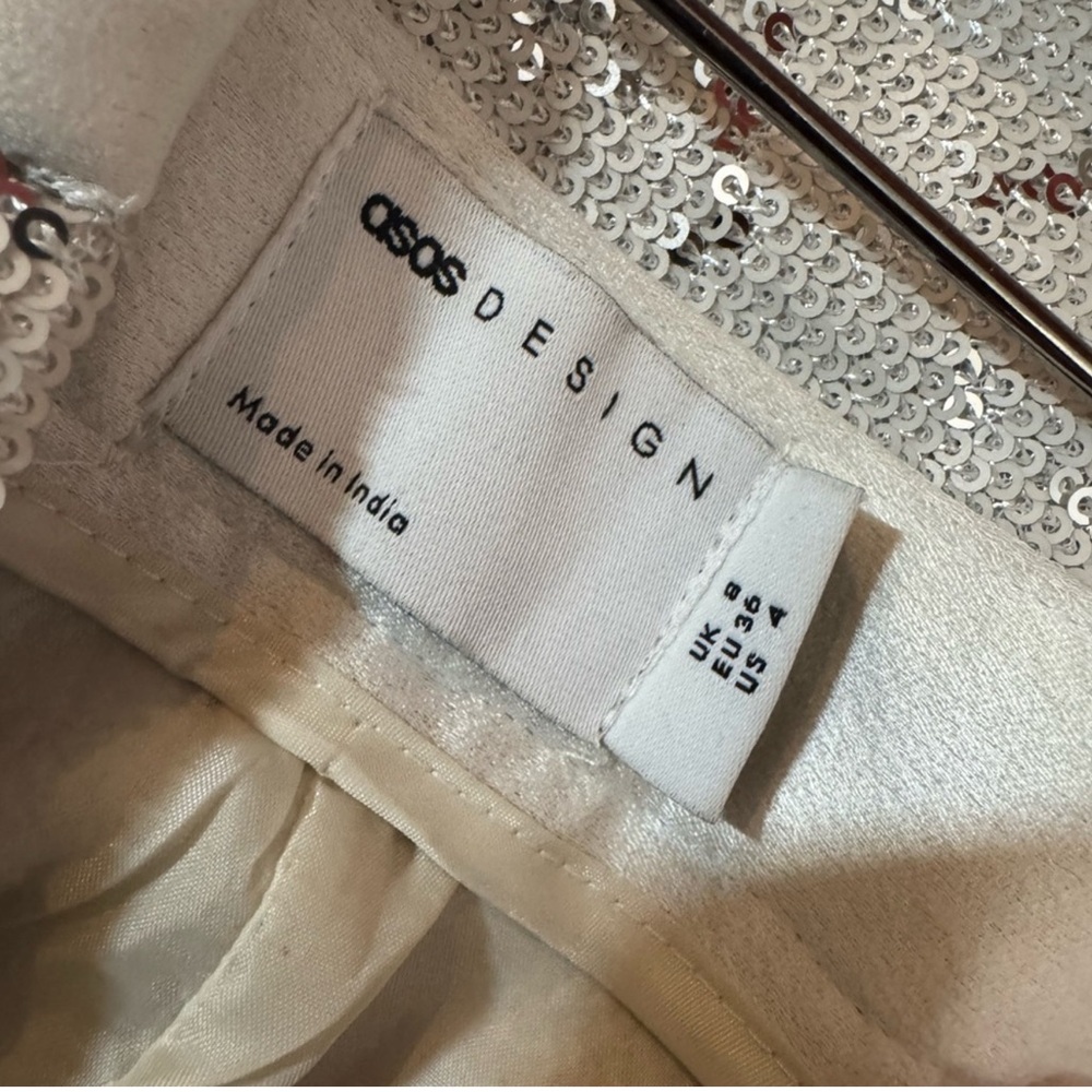 asos  White/cream/silver  Sequin Blazer and Pants Set - Picture 9 of 9